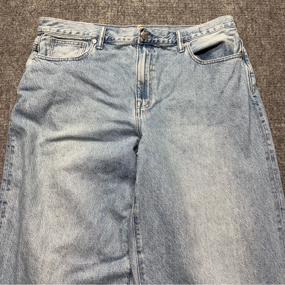 Madewell Jeans Womens 33 (38x31) Blue Super Wide Leg Preppy Modern Denim Skater - Picture 11 of 14
